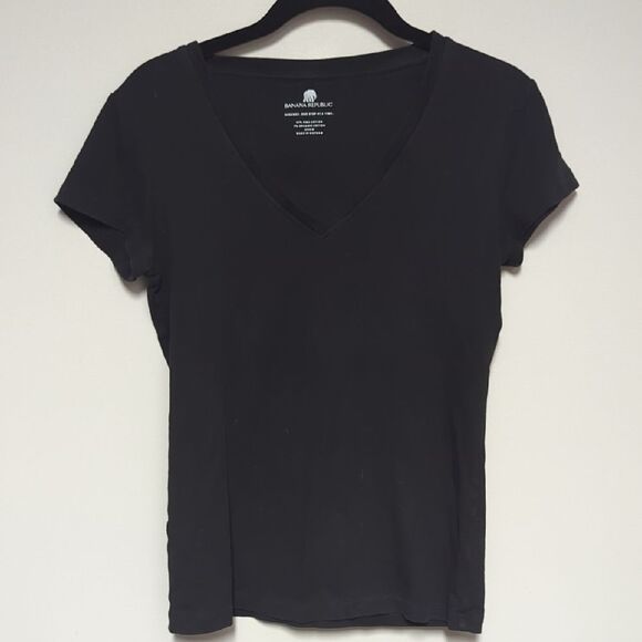 Banana Republic Black Fitted Short Sleeve T-Shirt - Picture 1 of 4